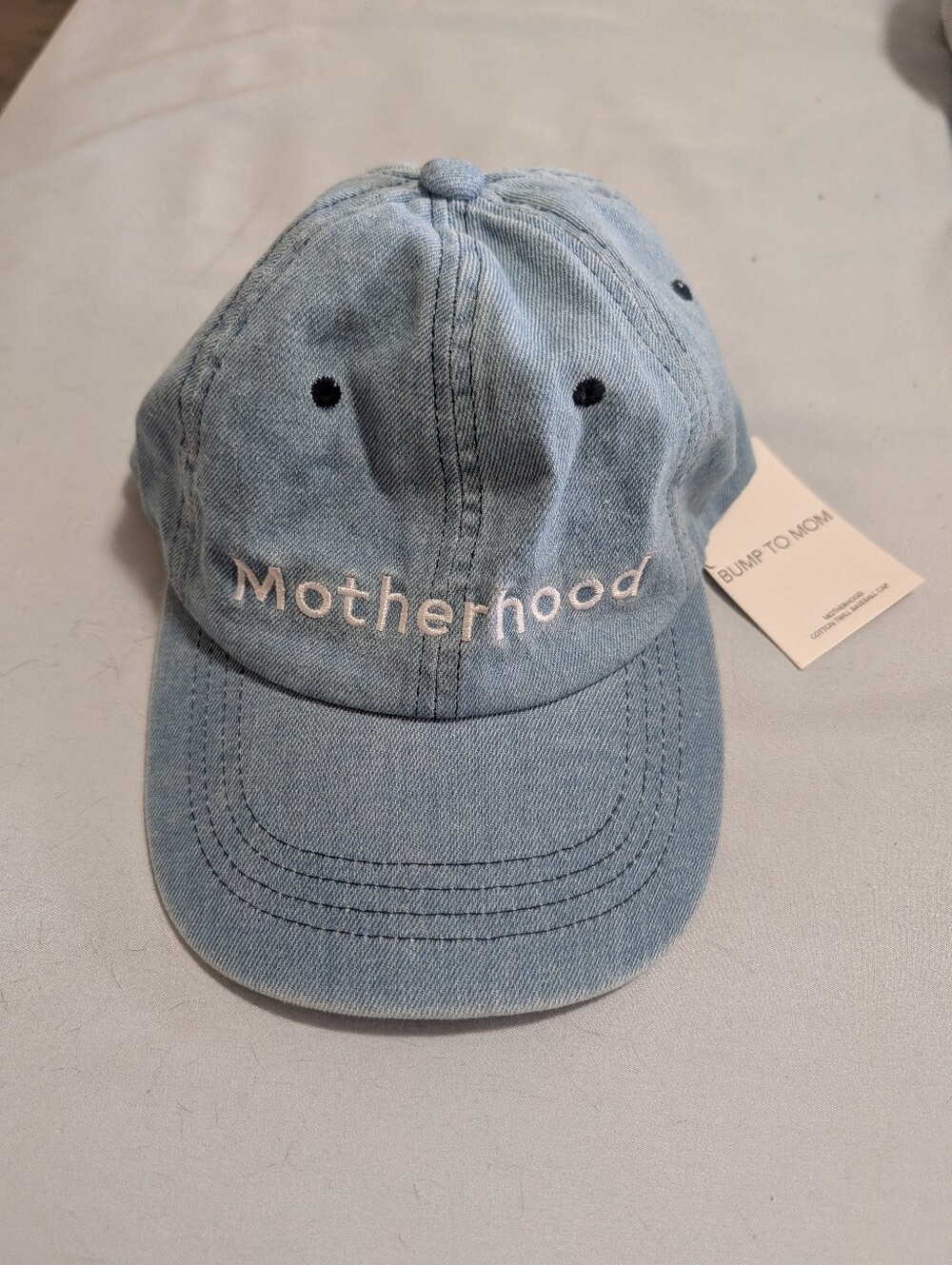 Light Blue 'Motherhood' Kids Denim Cap